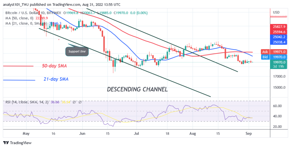 Bitcoin Price Prediction for Today August 31: BTC Price Is in a Confined Range as It Fluctuates Below $20K