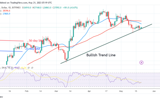 Bitcoin Price Prediction for Today May 21: Bitcoin's Price Varies as It Remains below $27.5K