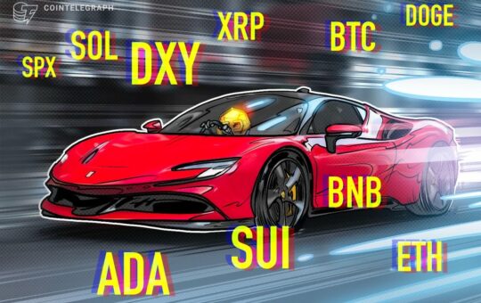 Price predictions 5/5: SPX, DXY, BTC, ETH, XRP, BNB, SOL, DOGE, ADA, SUI