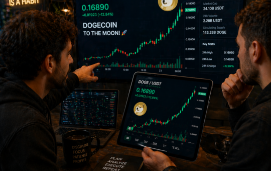 Analysis of a bullish Dogecoin chart